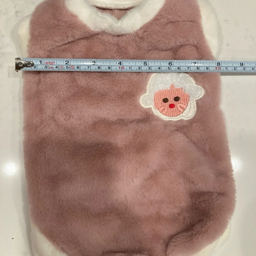Cozy pink cat sweater vest